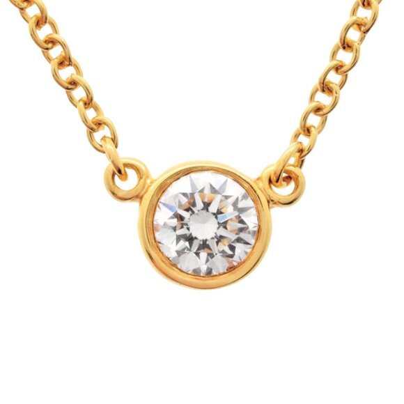 TIFFANY & CO. Yellow Gold Diamond Necklace - Picture 1 of 7